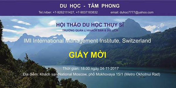Du học Tâm Phong: Đôi điều trao đổi về du học Thụy Sĩ ngành quản lý khách sạn