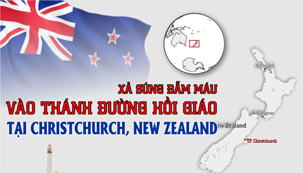 Infographic: Toàn cảnh vụ xả súng đẫm máu vào Thánh đường Hồi giáo