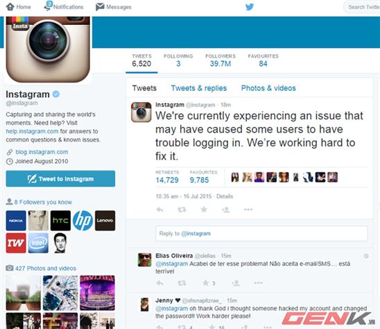 Instagram bất ngờ ngừng hoạt động ngay trong đêm!
