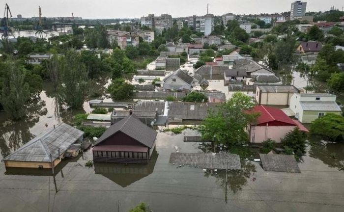600 km2 vùng Kherson chìm ngập dưới nước sau vỡ đập Kakhovka