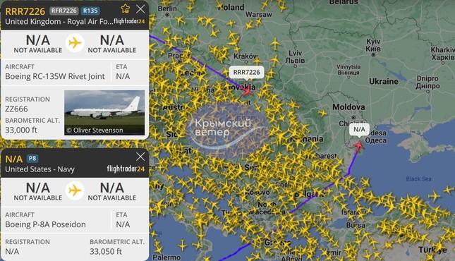 Nghi vấn máy bay NATO liên quan đến cuộc tấn công tên lửa của Ukraine vào Crimea