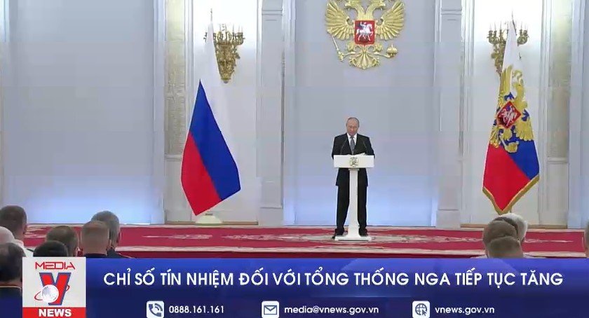 Chỉ số tín nhiệm đối với Tổng thống Nga tiếp tục tăng