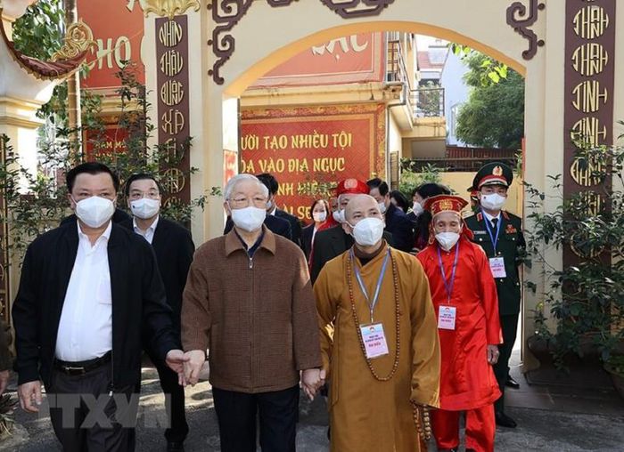 Tổng Bí thư dự Ngày hội Đại đoàn kết toàn dân tộc tại Hà Nội