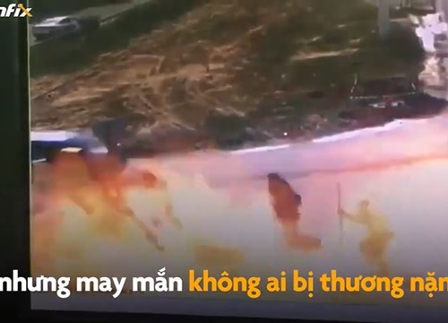 Công nhân vô tình làm đường ống dẫn gas phát nổ ở Nga