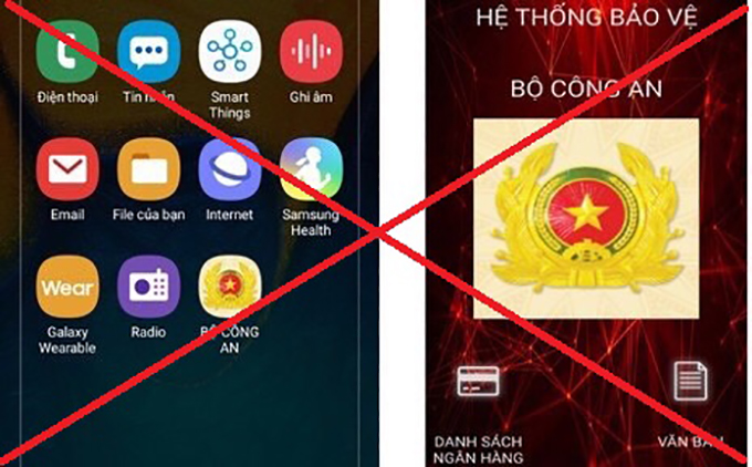 Cảnh báo người dùng điện thoại về phần mềm ứng dụng giả mạo ''Bộ Công an''