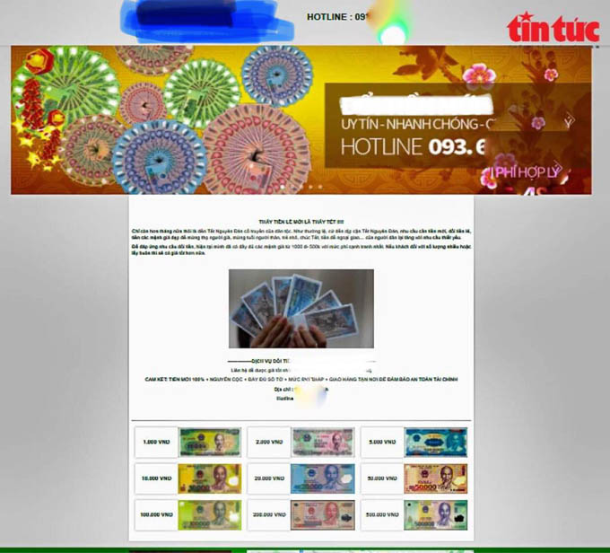Đổi tiền lẻ 'vào mùa', cảnh giác nhận phải giấy lộn