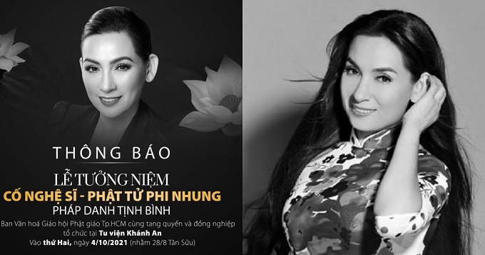 Thông tin chính thức về lễ tưởng niệm Phi Nhung