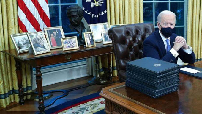 Bên trong Phòng Bầu dục của ông Joe Biden