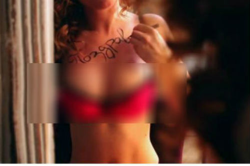 Tranh cãi dịch vụ quảng cáo thương hiệu trên ngực phụ nữ