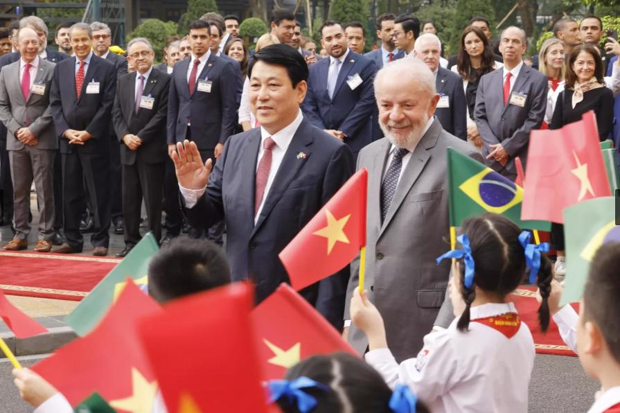 Lễ đón chính thức Tổng thống Brazil Lula da Silva: Thúc đẩy quan hệ Đối tác chiến lược