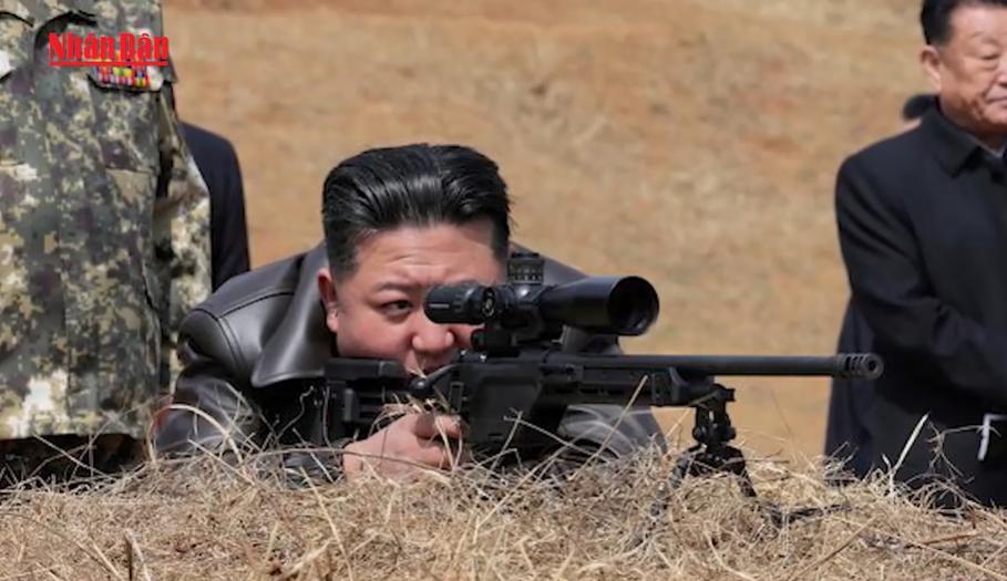 Ông Kim Jong Un thử súng bắn tỉa thế hệ mới của đặc nhiệm Triều Tiên