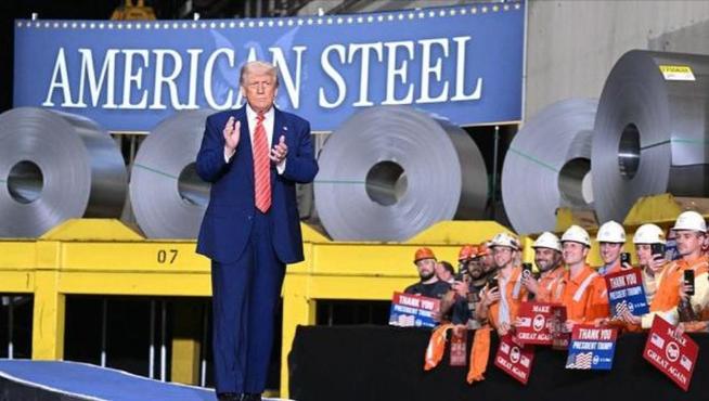 Tổng thống Trump tăng gấp đôi thuế nhập khẩu nhôm, thép vào Mỹ