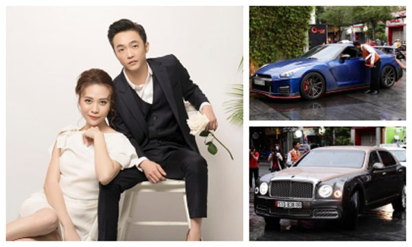 Cường Đô la kéo cả dàn siêu xe hùng hậu để rước nàng về dinh trong đám cưới cổ tích