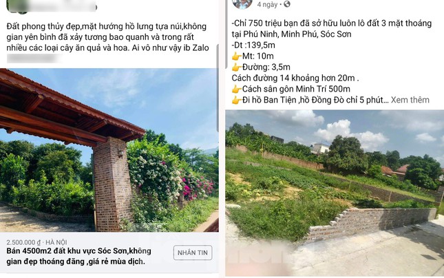 Đất Sóc Sơn được rao bán rầm rộ sau thông tin quy hoạch lên thành phố