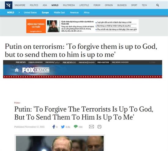 Phóng viên quốc tế thừa nhận đã bịa ra câu nói của Tổng thống Putin