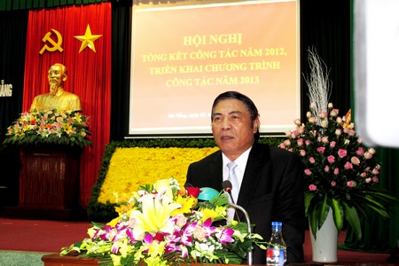 Bí thư Nguyễn Bá Thanh nói chuyện với lực lượng Công an