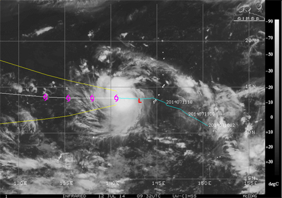Tin mới về bão Rammasun có thể tiến vào biển Đông