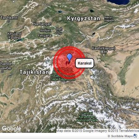 Động đất 7,2 độ richter ở Tajikistan, rung chuyển toàn Trung Á