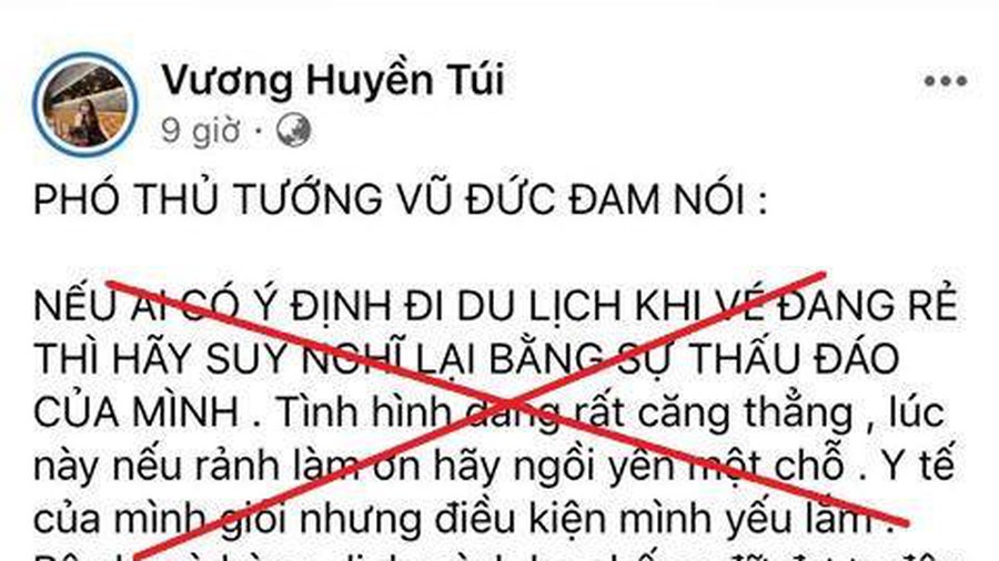 Đăng bịa đặt phát ngôn của PTT Vũ Đức Đam, facebooker bị phạt 7,5 triệu đồng