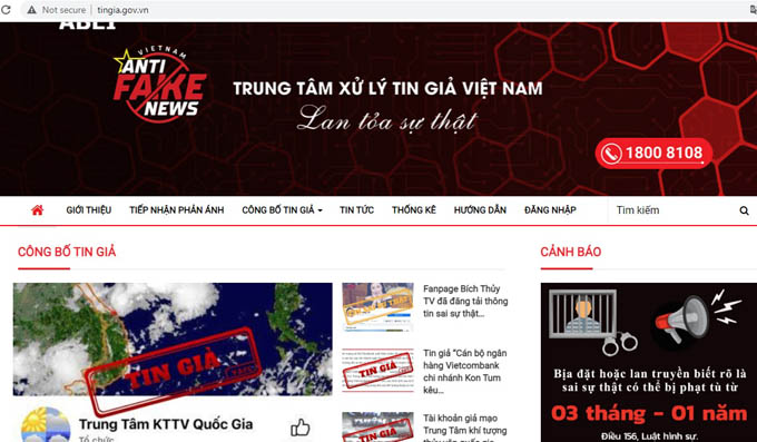 Ra mắt trung tâm xử lý tin giả