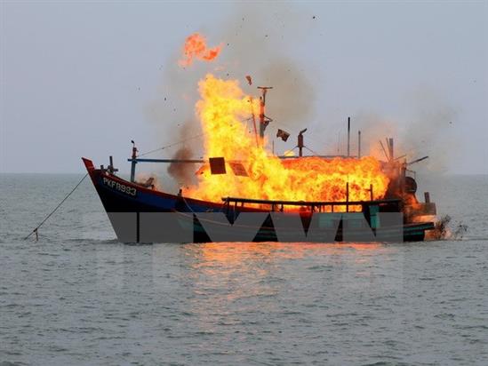 Indonesia đánh chìm 23 tàu cá nước ngoài, trong đó có 13 tàu Việt Nam
