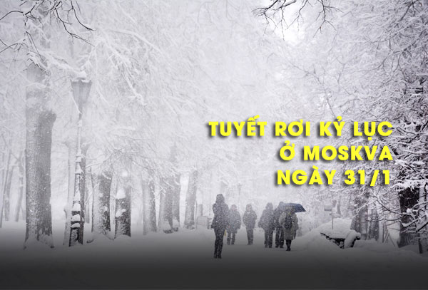 Tuyết rơi kỷ lục ở Moskva: 