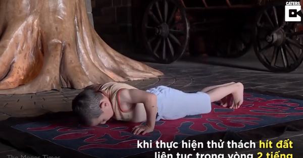 Cậu bé Nga 6 tuổi thực hiện hơn 4000 lần hít đất trong 2 tiếng