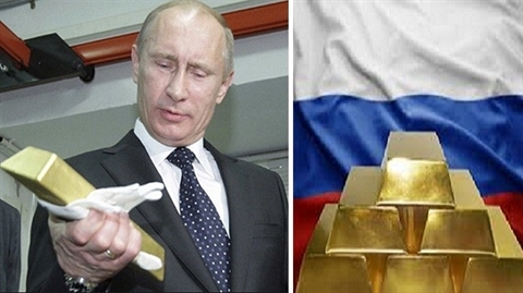 Nga tăng tốc tiến vào Top 3 dự trữ vàng thế giới