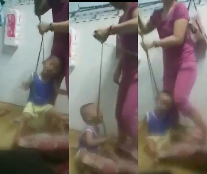 Tạm giữ hình sự người mẹ buộc dây vào cổ, đánh đập con dã man ở Bình Dương