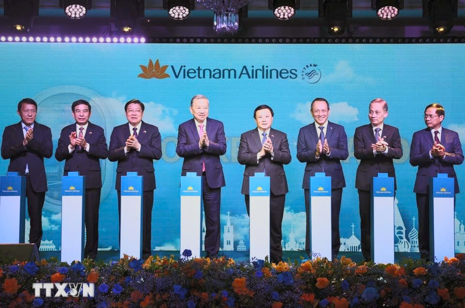 Lễ công bố đường bay thẳng Hà Nội-Moskva của Vietnam Airlines