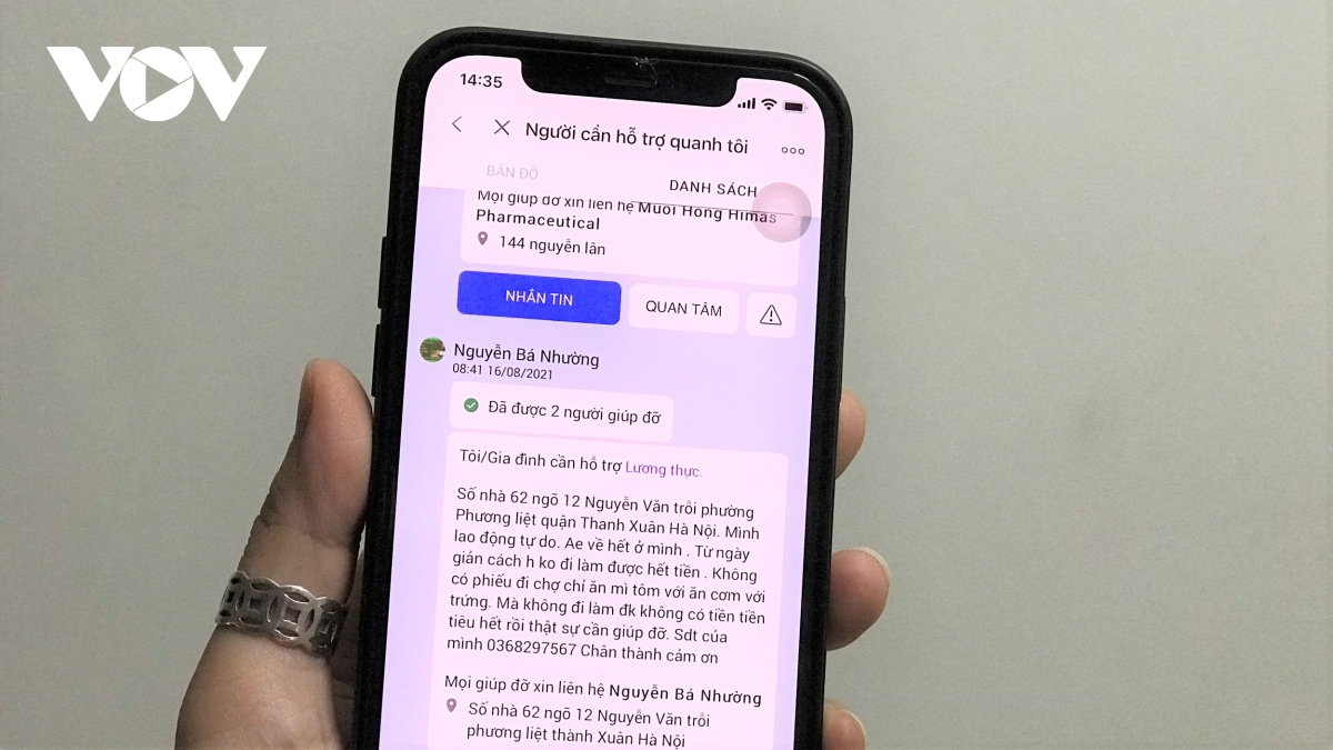 Nhiều người gặp khó khăn do Covid-19 được cộng đồng trợ giúp qua Zalo Connect