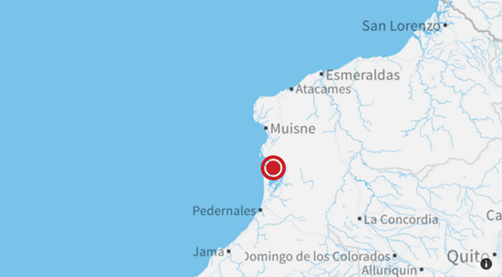 Động đất 7,8 độ Richter ở Ecuador, 28 người chết